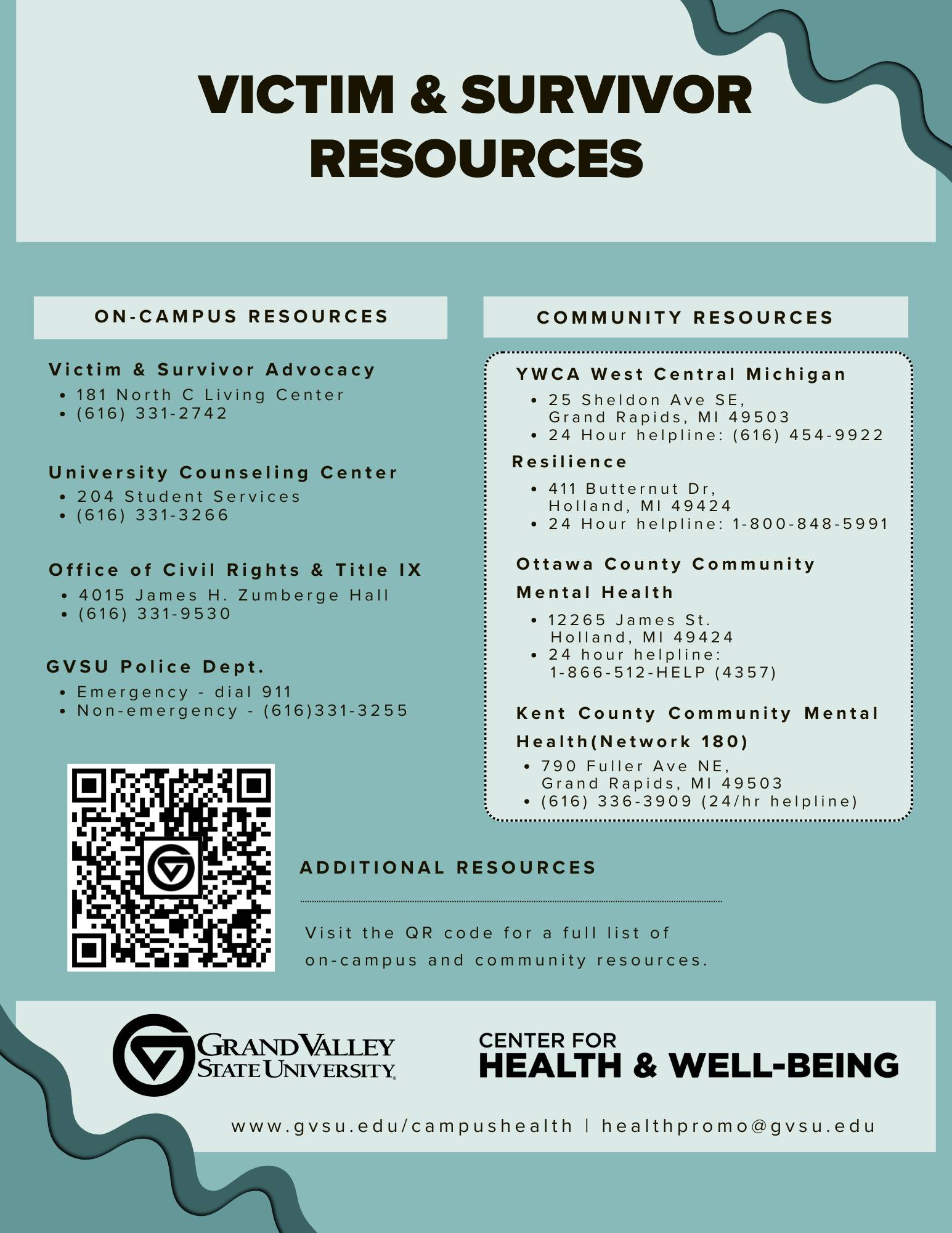 green flyer with resource infomation